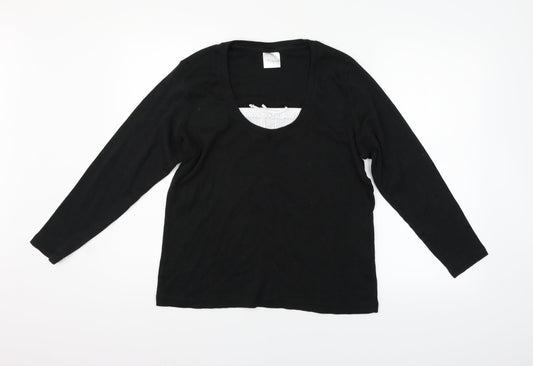 BEING CASUAL Womens Black   Pullover Jumper Size 16