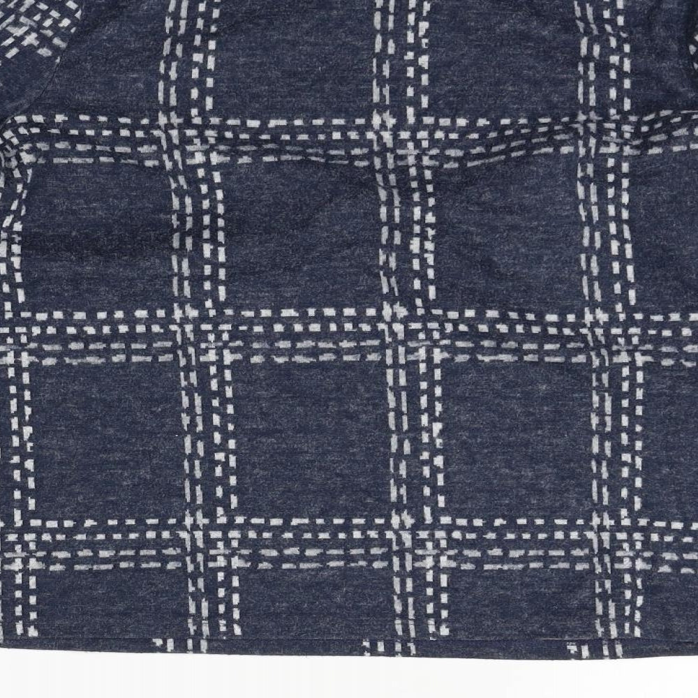 TU Womens Blue Geometric  Pullover Jumper Size 8