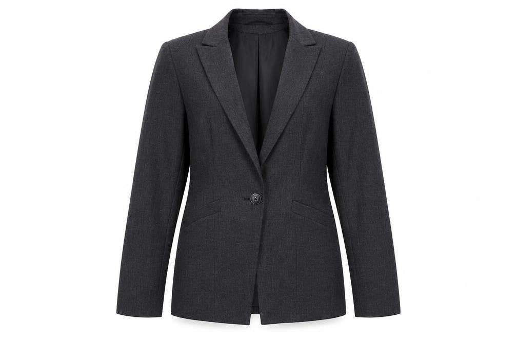 Front view of Papaya women’s grey jacket blazer, size UK 10