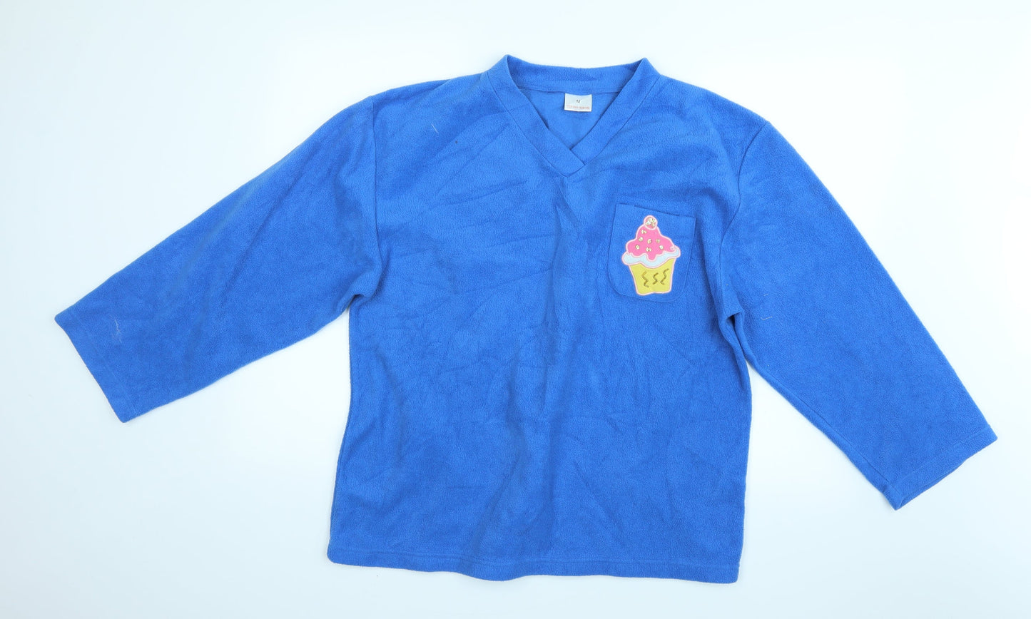 Preworn Womens Blue Solid  Top Pyjama Top Size M