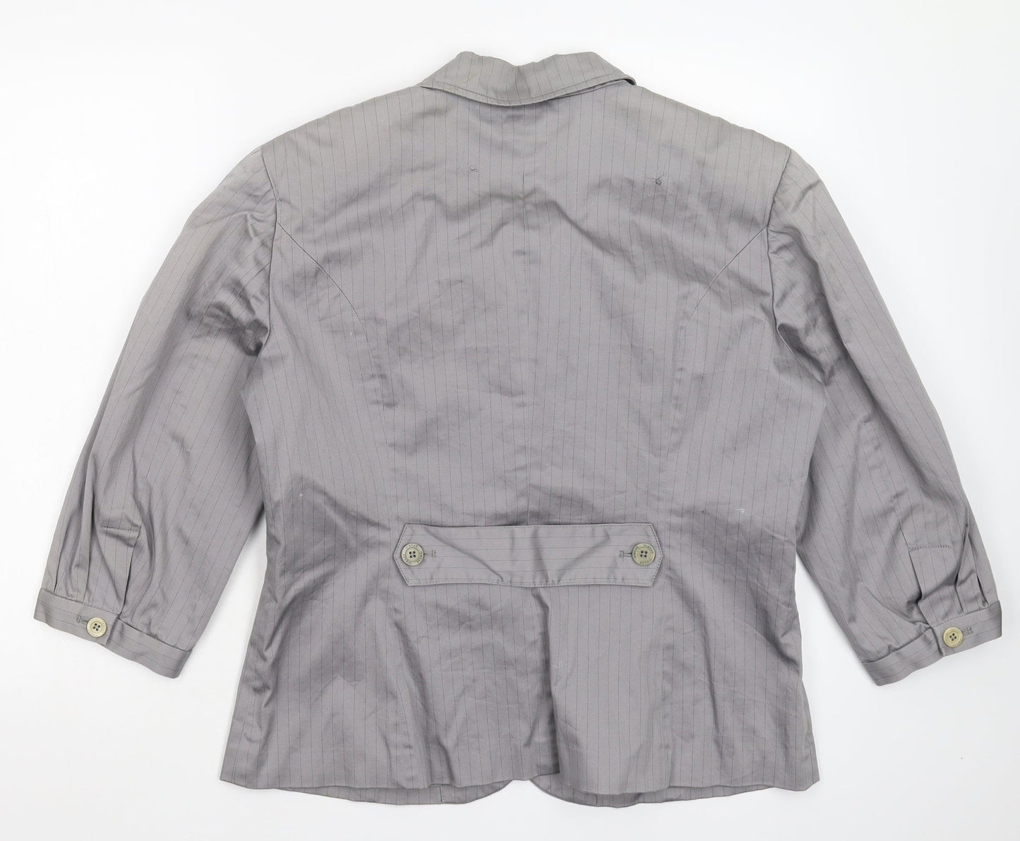 InWear Womens Grey Striped  Jacket Blazer Size 18