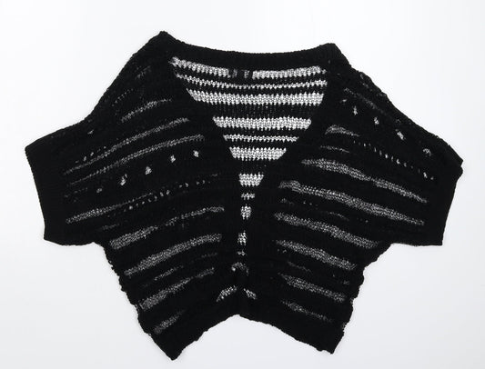 CMD Womens Black  Knit Cardigan Jumper Size L