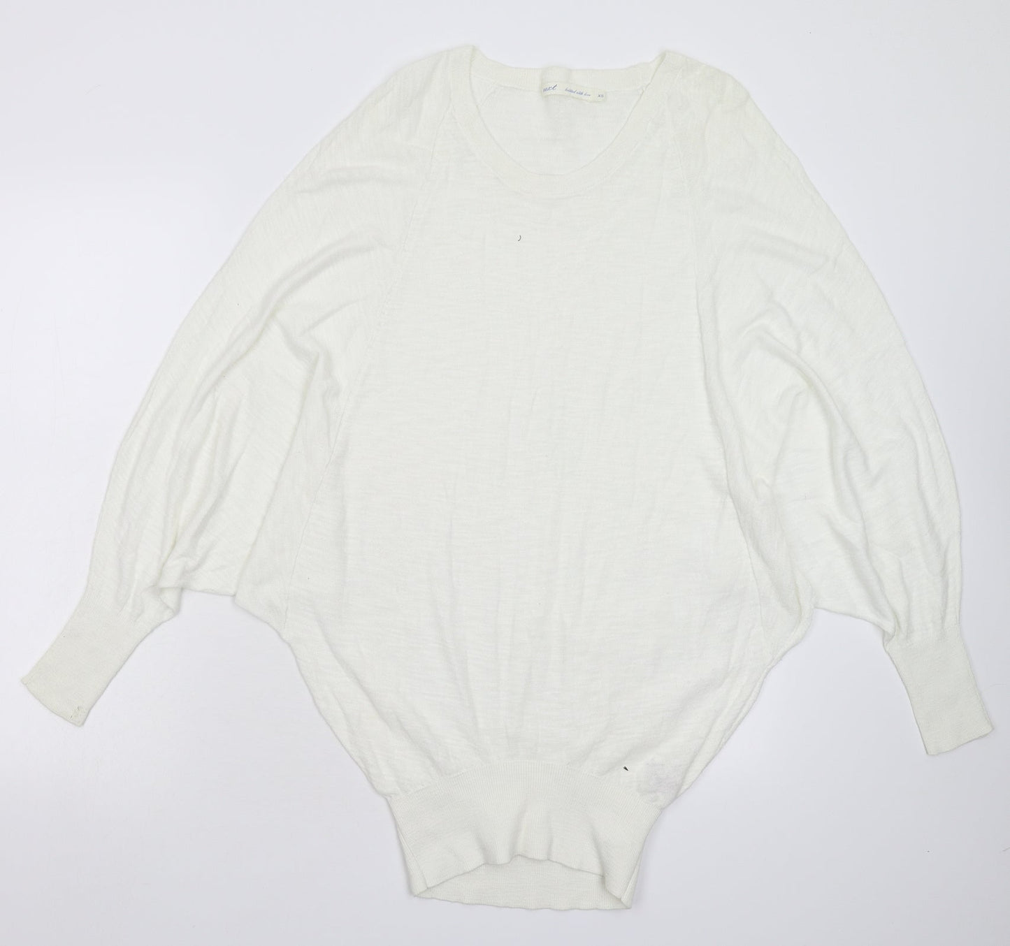 NEXT Womens White  Knit Pullover Jumper Size XS  - Oversized