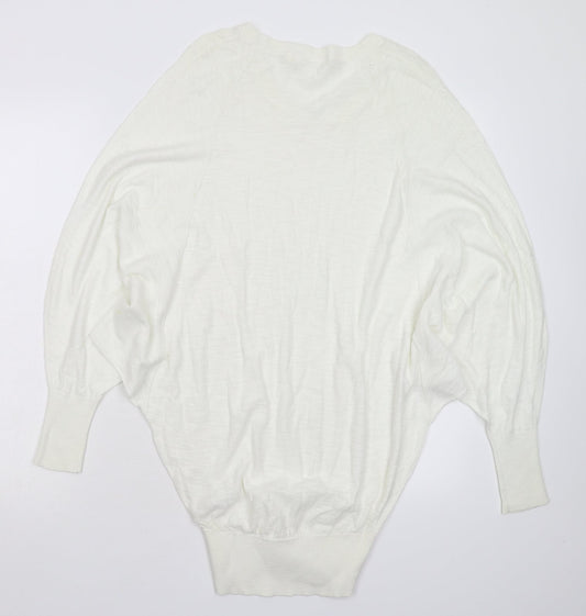 NEXT Womens White  Knit Pullover Jumper Size XS  - Oversized