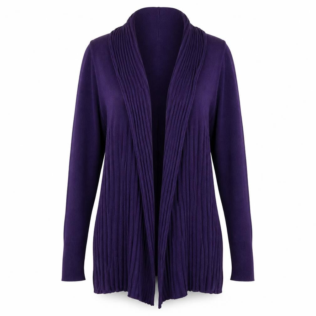 Front view of Soon women’s purple jacket, size UK 16