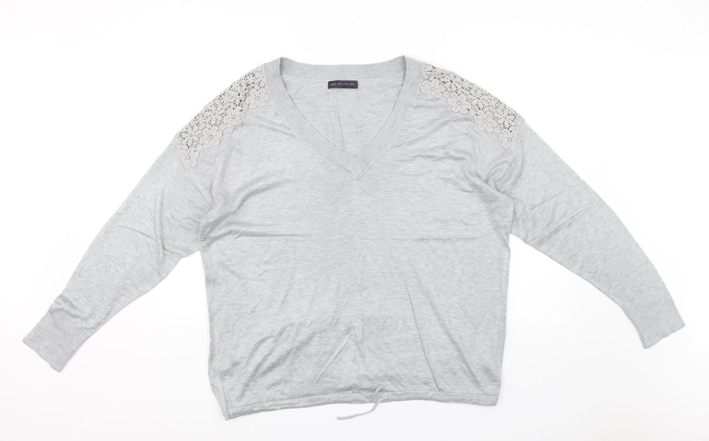 M&S Womens Grey   Pullover Jumper Size XL