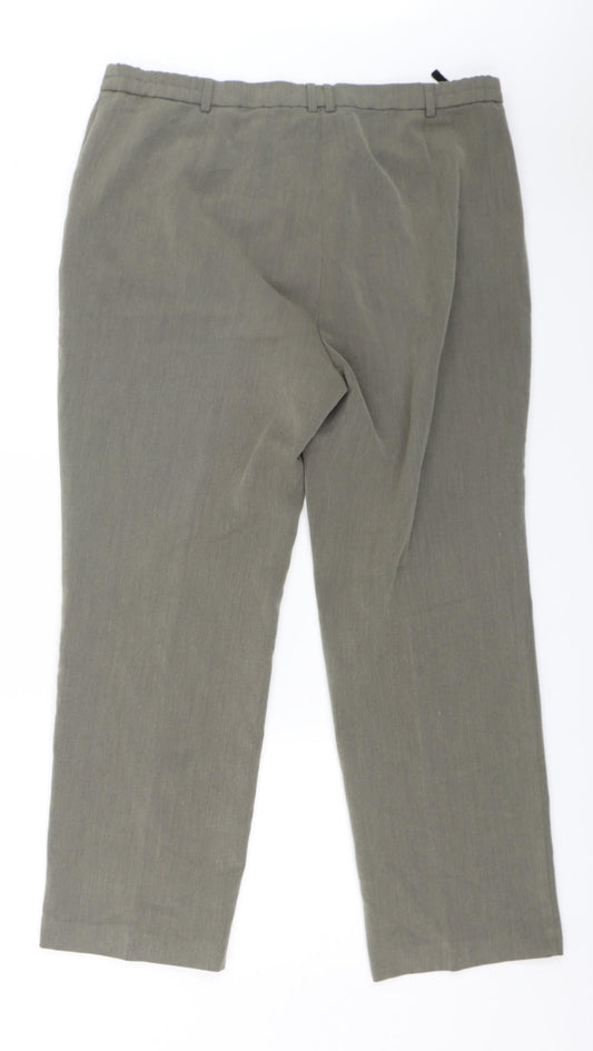 M&S Womens Grey   Dress Pants Trousers Size 16 L25 in