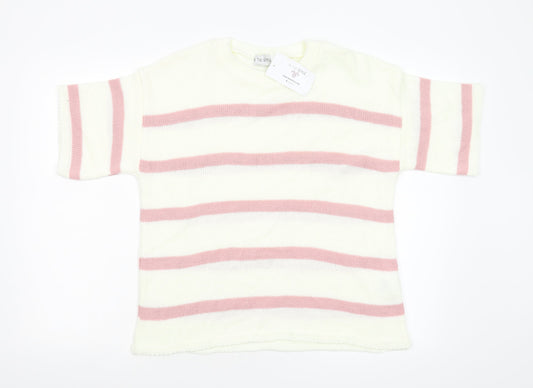 In the Style Womens Multicoloured Striped Knit Pullover Jumper Size 8