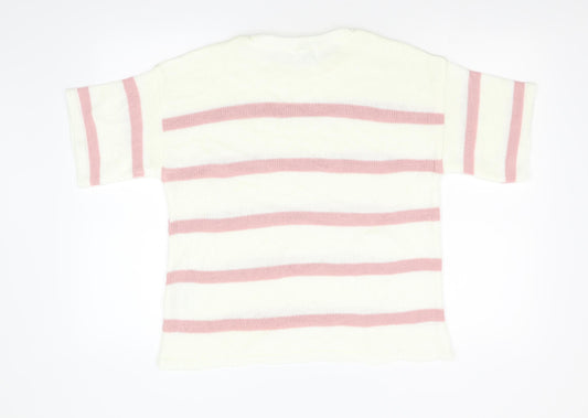 In the Style Womens Multicoloured Striped Knit Pullover Jumper Size 8
