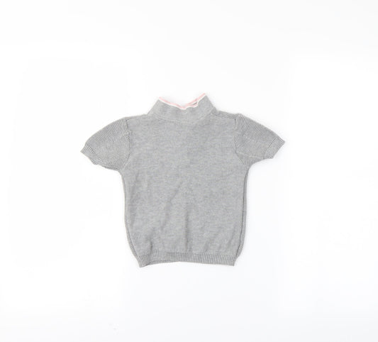 primarl Girls Grey   Pullover Polo Size 12-18 Months