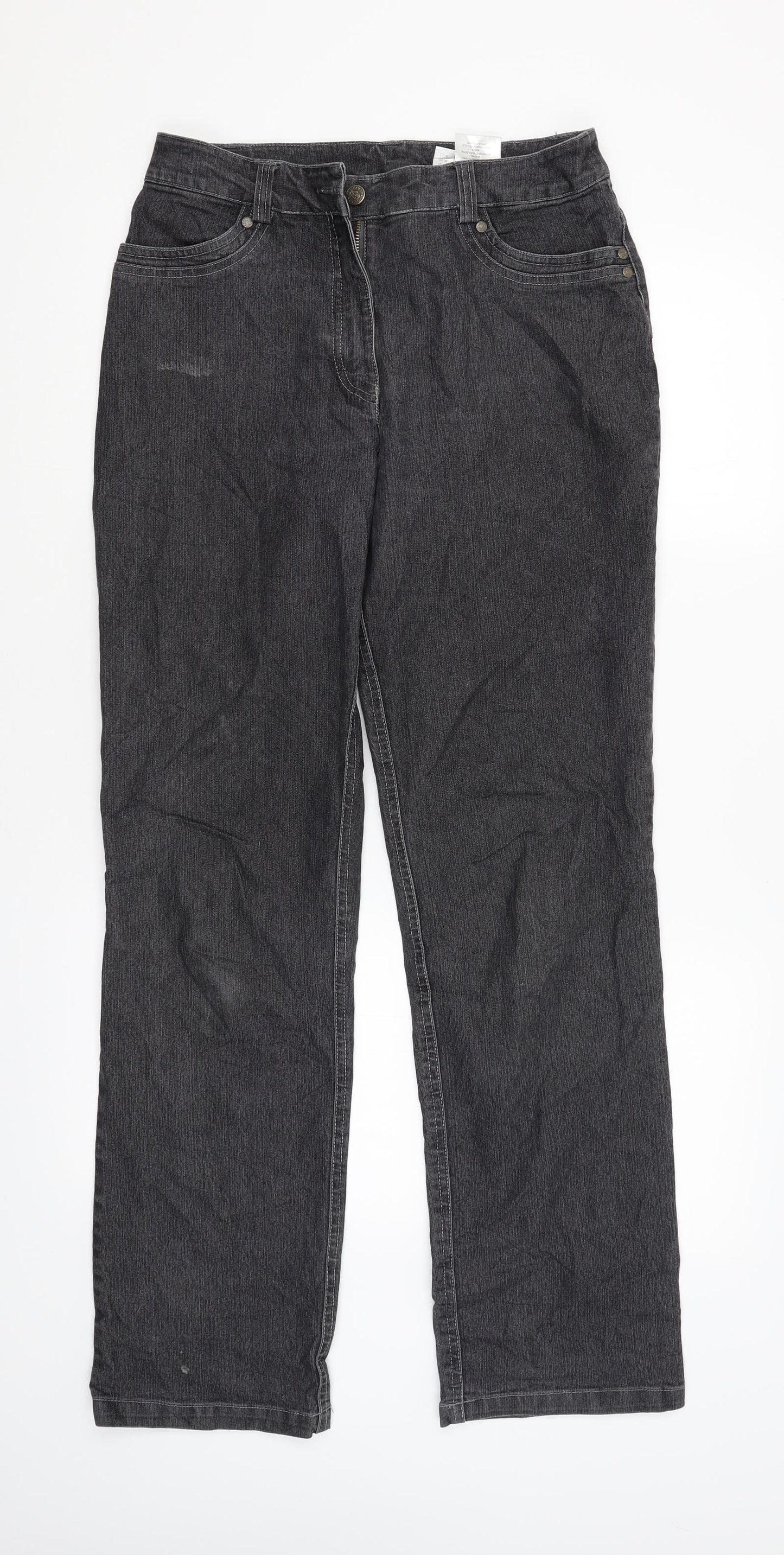 canda Womens Grey   Straight Jeans Size 12 L32 in