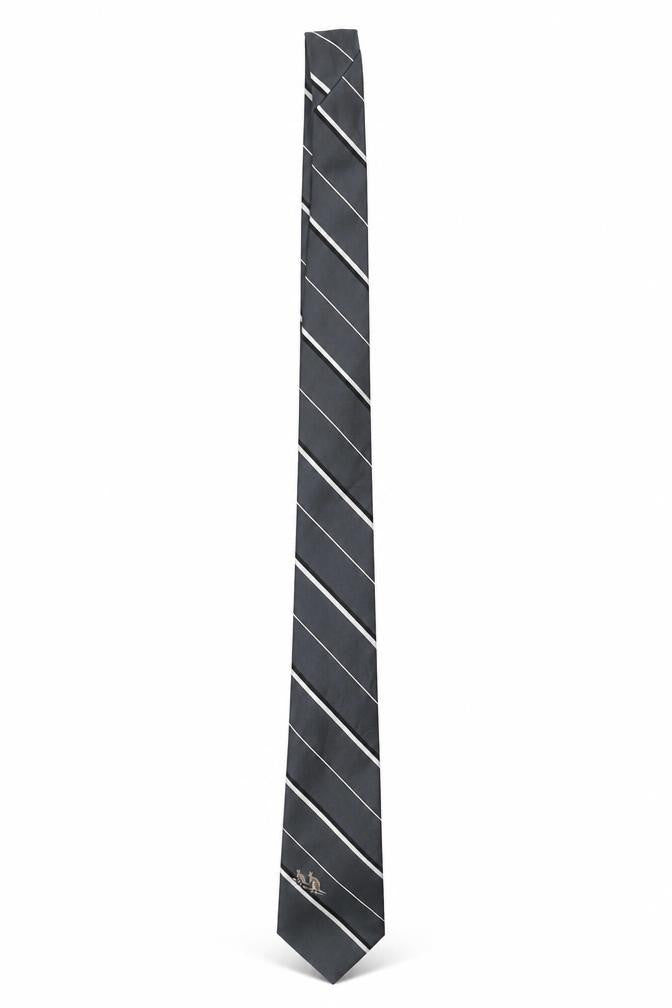 austico Mens Grey Striped  Pointed Tie One Size  - Kangaroo