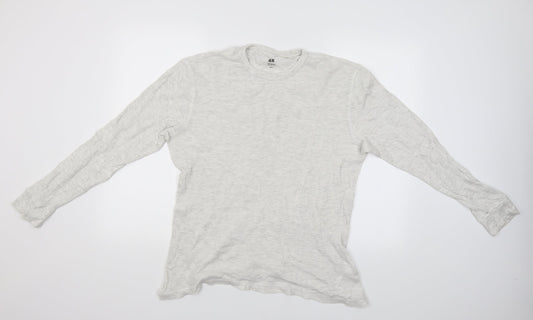 H&M Womens White   Pullover Jumper Size L