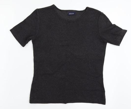 Style Womens Grey   Basic T-Shirt Size 10