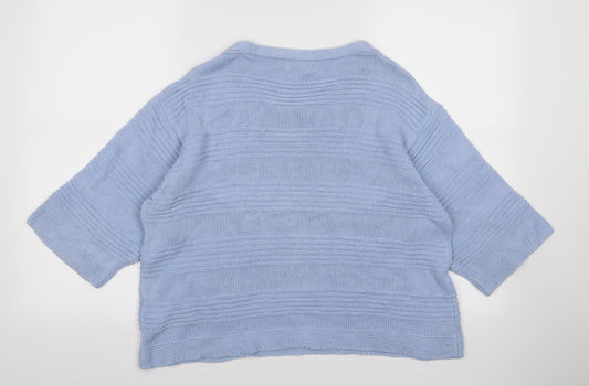 b young Womens Blue   Basic T-Shirt Size L