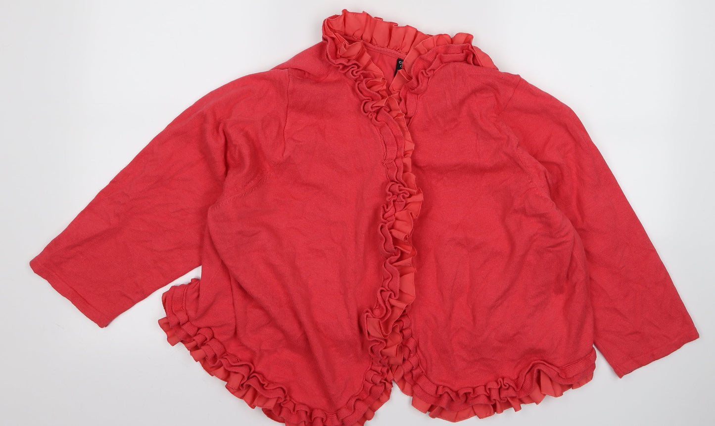 Preworn Womens Red   Cardigan Jumper Size 12
