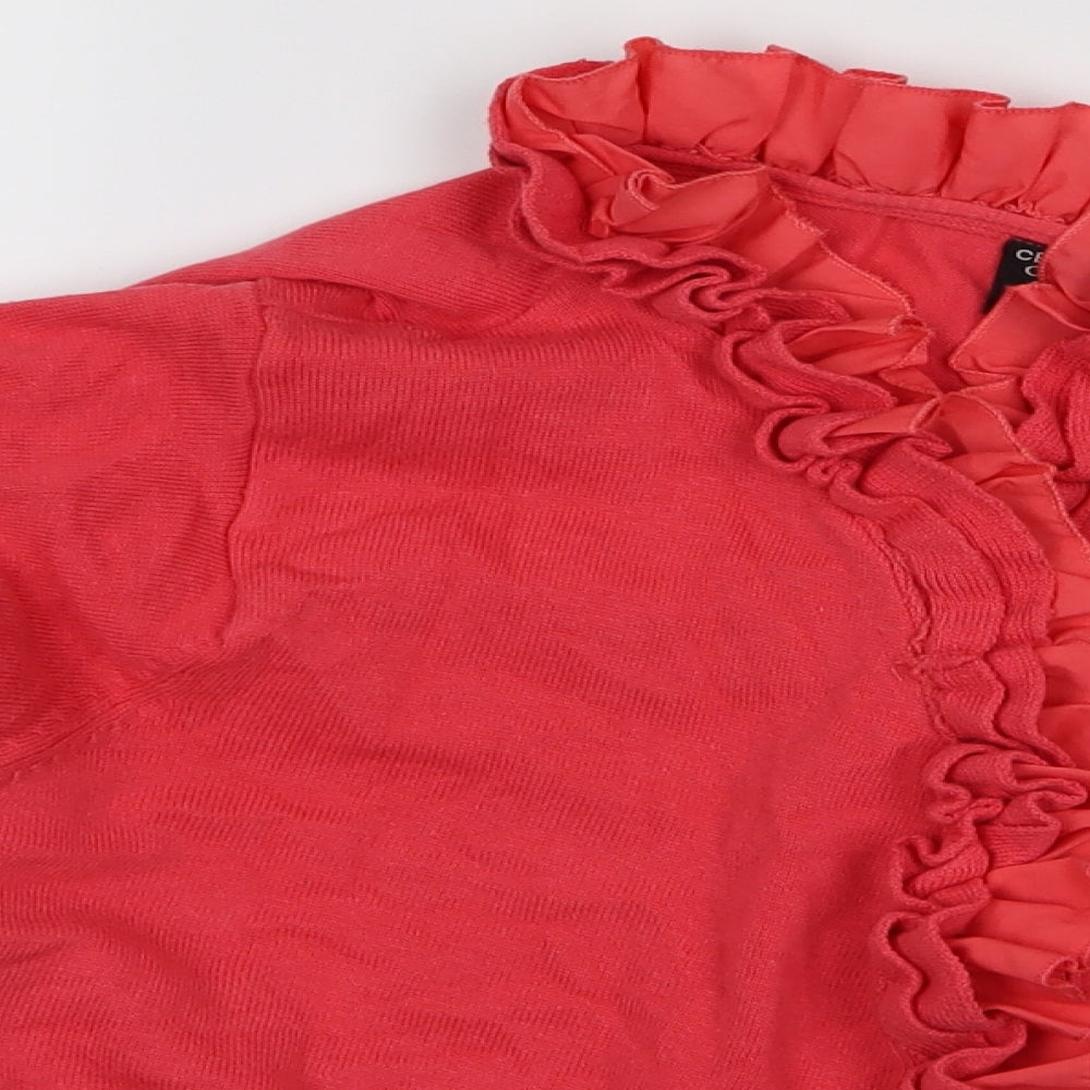 Preworn Womens Red   Cardigan Jumper Size 12