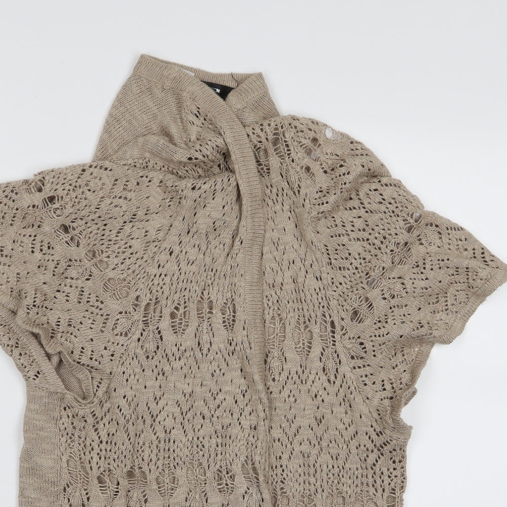 Madison Womens Beige   Cardigan Jumper Size L