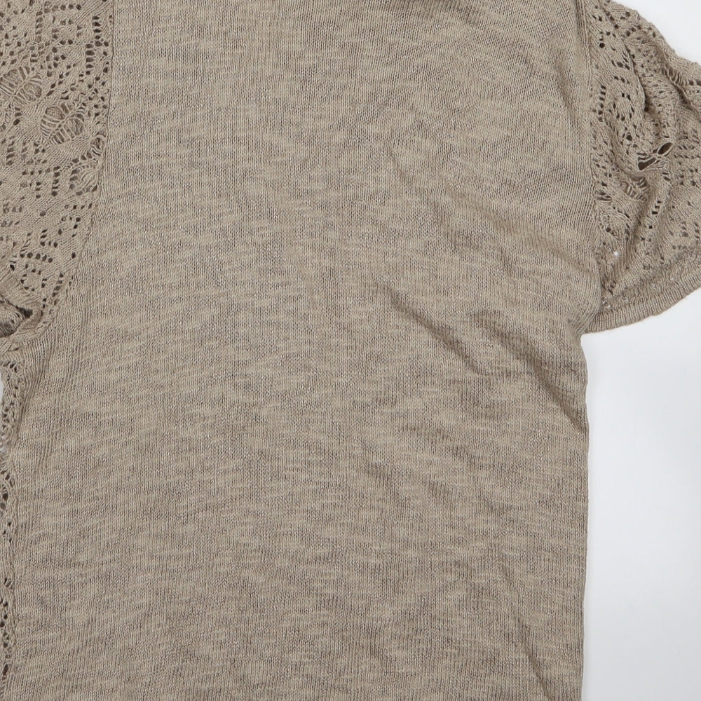 Madison Womens Beige   Cardigan Jumper Size L