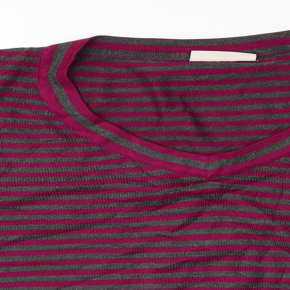 BHS Womens Pink Striped  Pullover Jumper Size 14