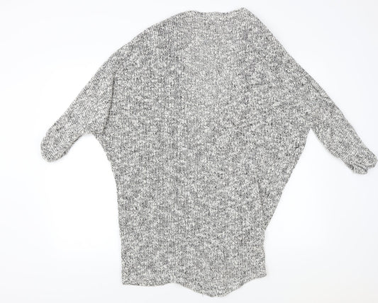 Atmosphere Womens Grey Herringbone  Cardigan Jumper Size S