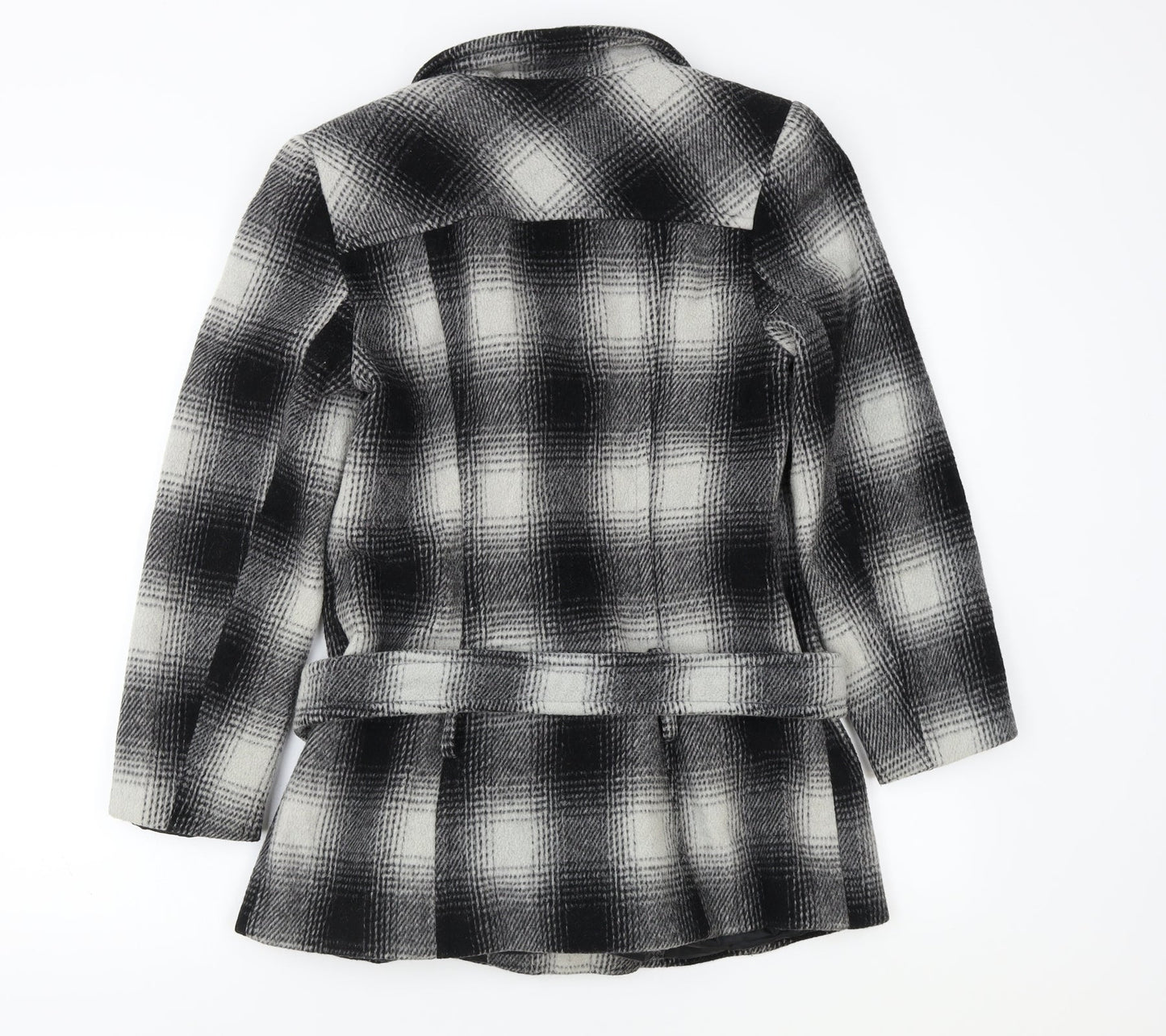 South Womens Multicoloured Check  Jacket Coat Size 8
