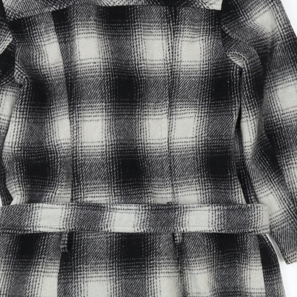 South Womens Multicoloured Check  Jacket Coat Size 8
