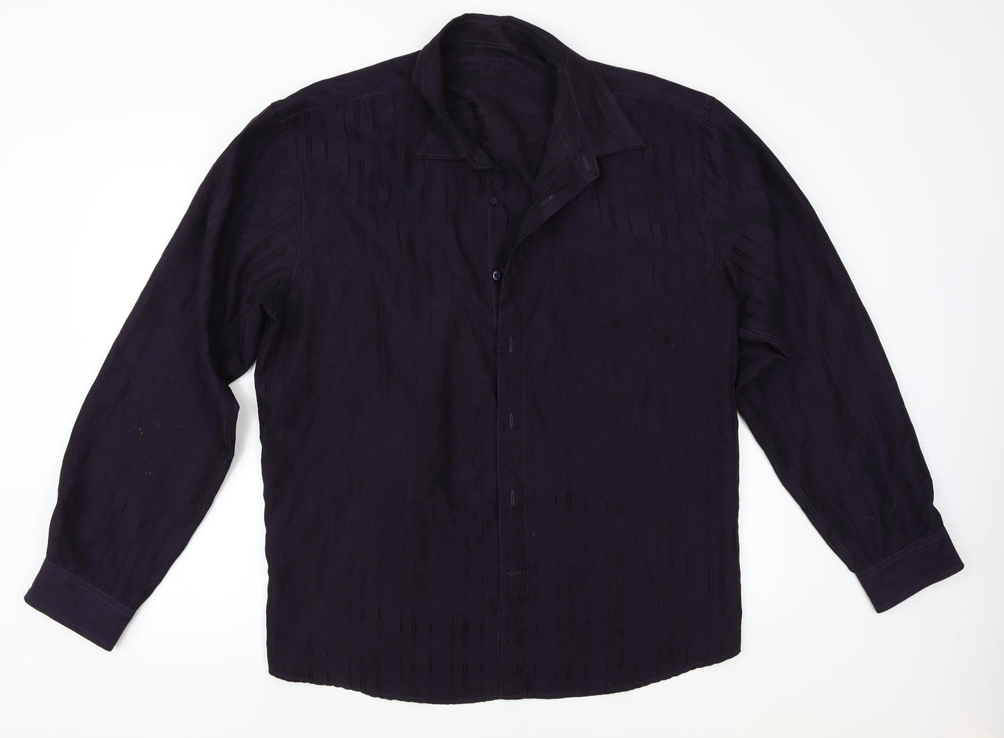 Urban spirit  Mens Purple Striped   Dress Shirt Size Big 2X