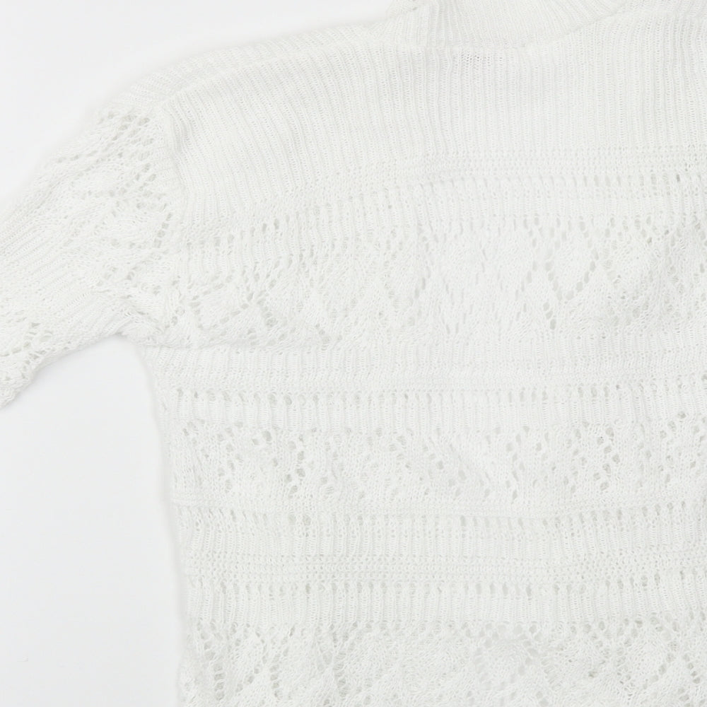 Bina Womens White   Cardigan Jumper Size 10