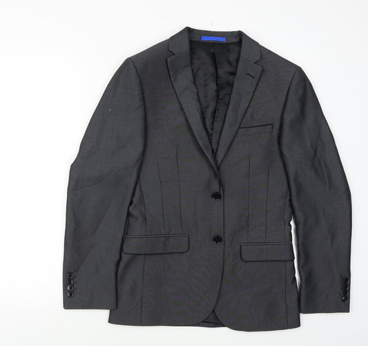 OneSix5ive Womens Grey Herringbone  Jacket Blazer Size S