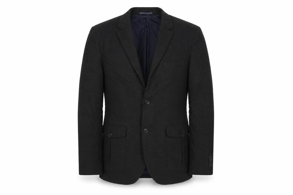 Marks and Spencer Mens Black Check  Jacket Suit Jacket Size 44