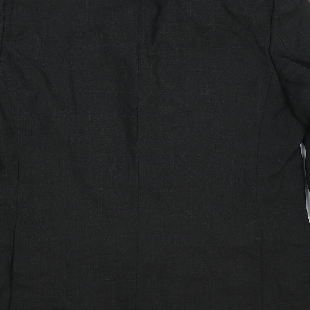 Marks and Spencer Mens Black Check  Jacket Suit Jacket Size 44
