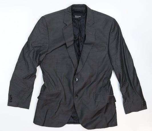 Gibson Mens Silver   Jacket Suit Jacket Size 38