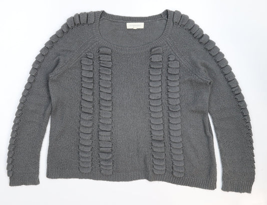 Frederik Anderson Womens Grey  Knit Pullover Jumper Size M
