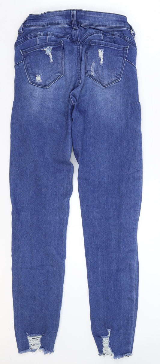 WAX JEAN Womens Blue  Denim Jegging Jeans Size 28 in L25 in
