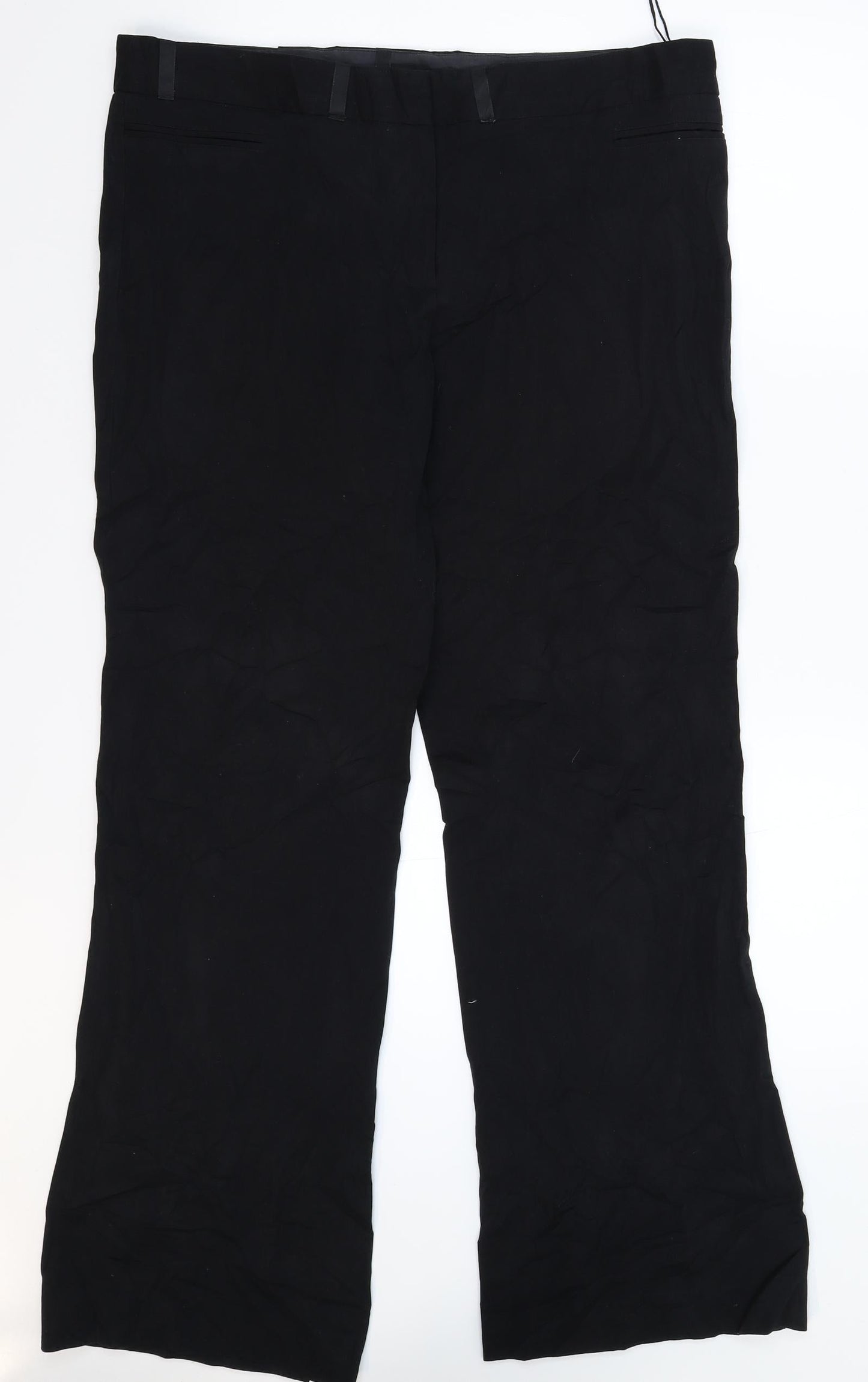 Preworn Womens Black   Trousers  Size 16 L32 in