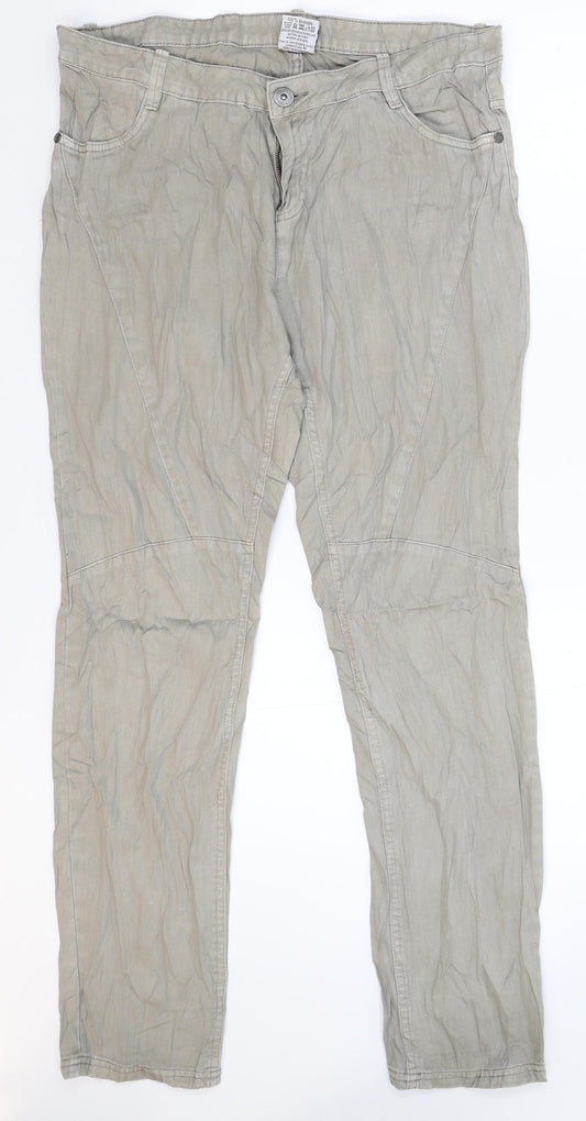 Up Fashion Womens Grey   Trousers  Size 14 L30 in