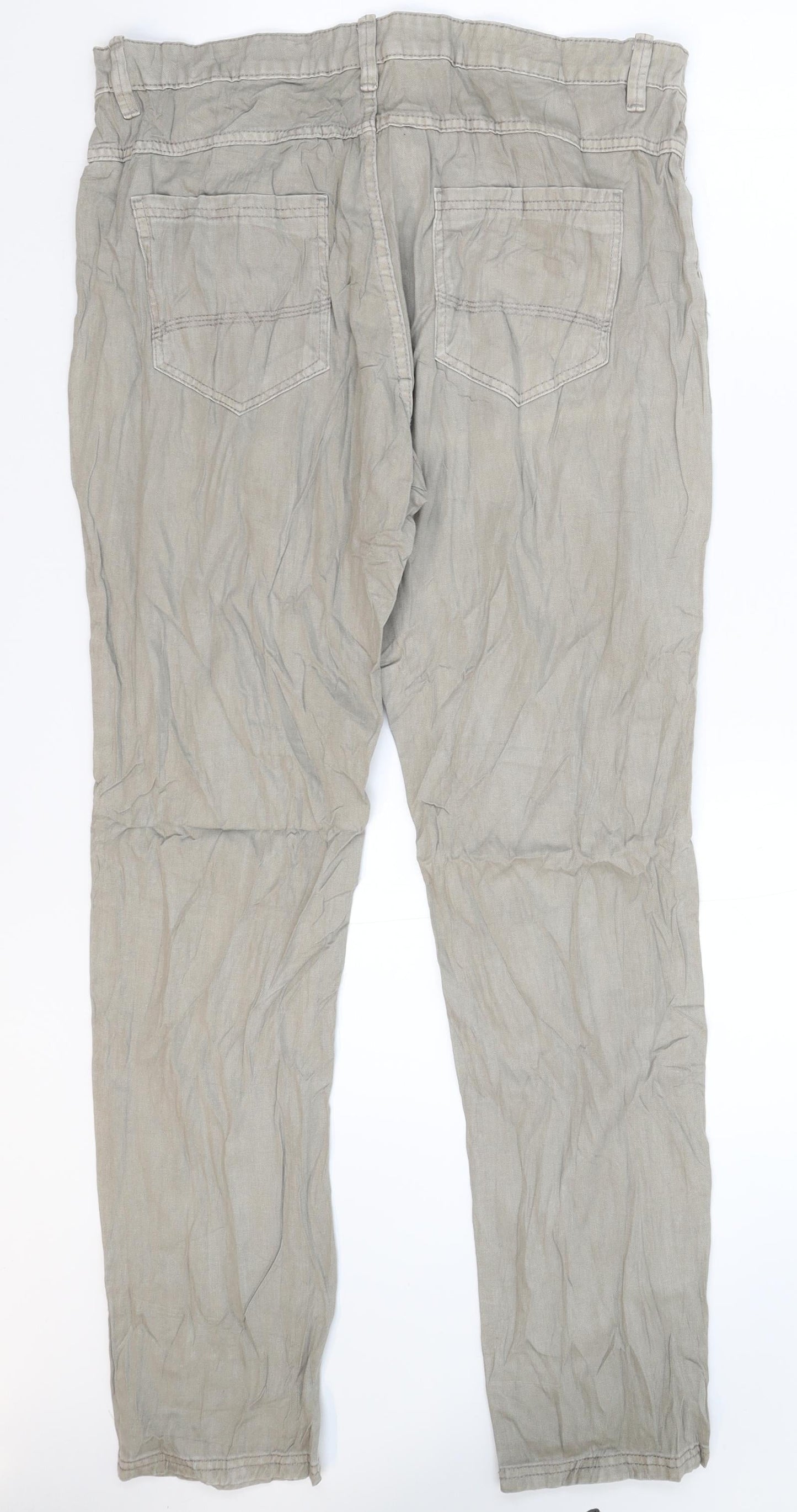 Up Fashion Womens Grey   Trousers  Size 14 L30 in