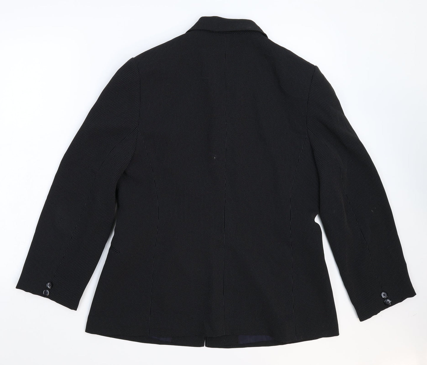 Planet Womens Black Striped  Jacket Suit Jacket Size 12