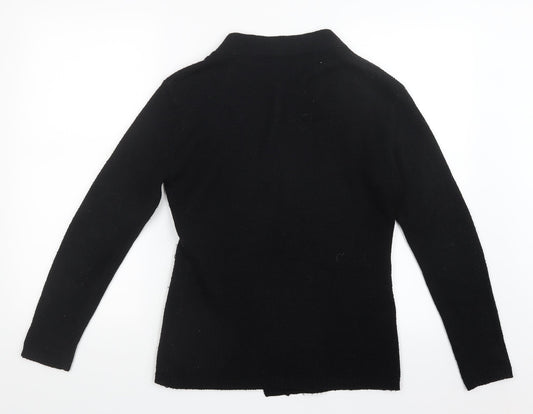 Preworn Womens Black  Knit Cardigan Jumper Size M