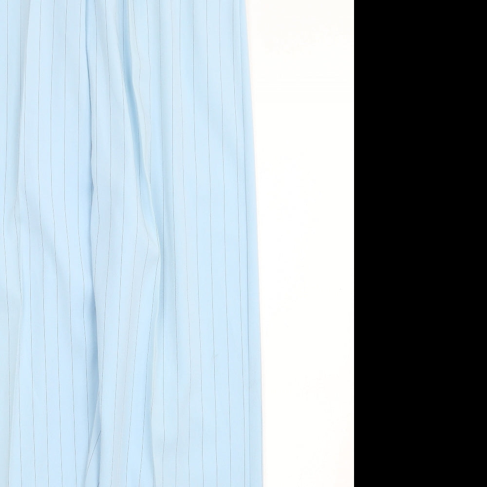 Preworn Womens Blue Striped  Trousers  Size 18 L27 in