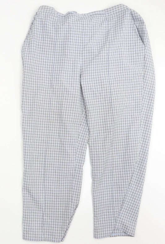 Sarah Hamilton Womens Blue Check  Trousers  Size 18 L26 in