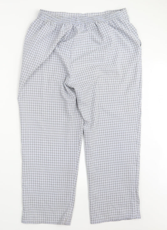 Sarah Hamilton Womens Blue Check  Trousers  Size 18 L26 in
