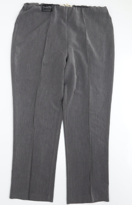 Vida Vi Womens Grey   Trousers  Size 16 L29 in