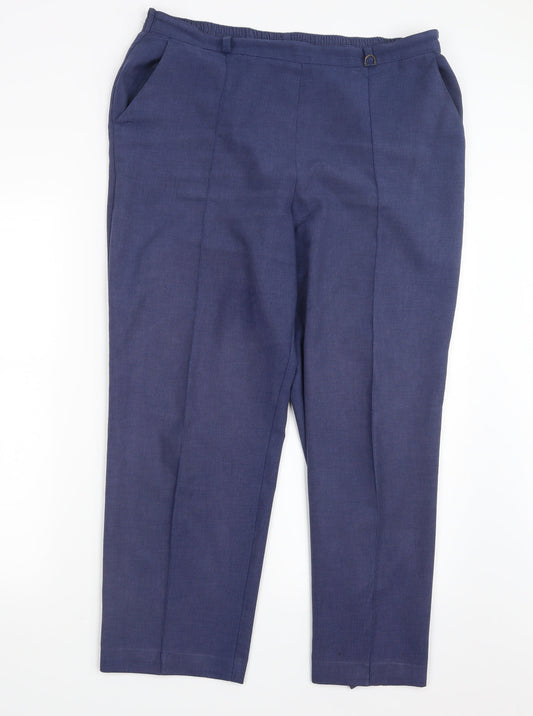 Preworn Womens Blue   Trousers  Size 34 in L25 in
