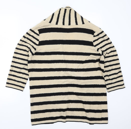 Country Casuals Womens Beige Striped  Cardigan Jumper Size M