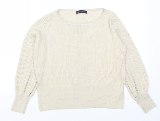 Marks and Spencer Womens Beige   Pullover Jumper Size M