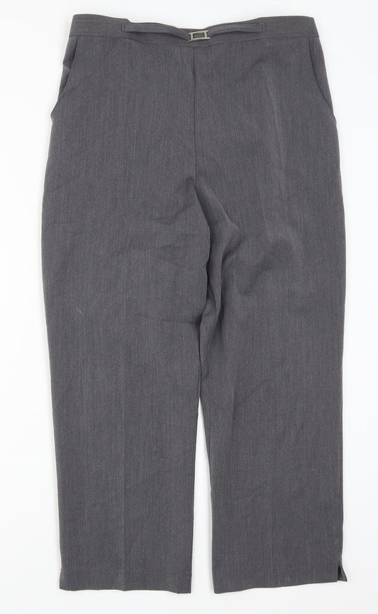 Preworn Womens Grey   Trousers  Size 16 L25 in