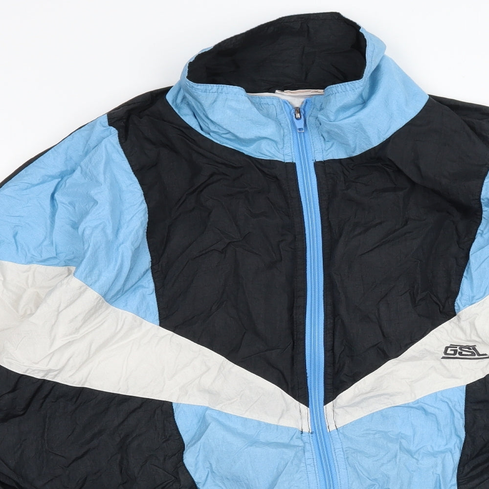 GSL Womens Blue Geometric  Jacket  Size XL