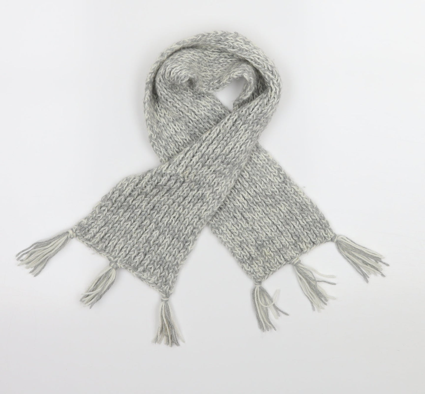 Preworn Girls Grey  Knit Rectangle Scarf Scarves & Wraps One Size